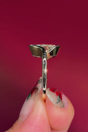 2.02ct D-VS1 Oval Lab Diamond Half Bezel