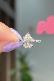 2.08ct D-VS1 Pear Lab Diamond Rei