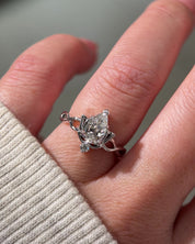 1.02ct D-VS1 Pear Lab Diamond Lotus