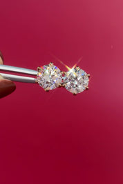 4.18ct D-VS1 Caraline Round Lab Diamond Studs