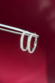 20mm Core Pavé Hoop White Gold