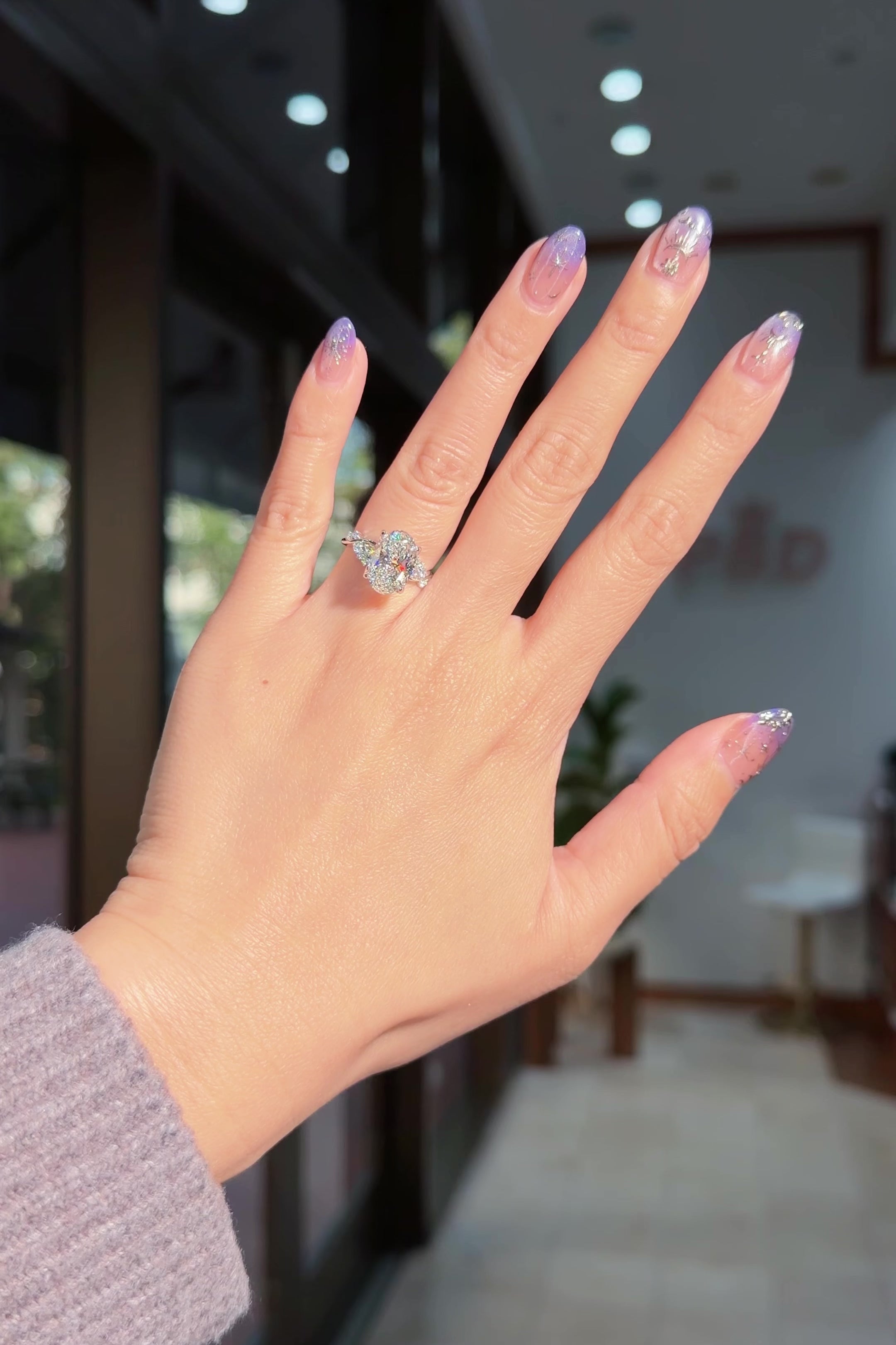 3.70ct F-VS1 Oval Lab Diamond Ariel