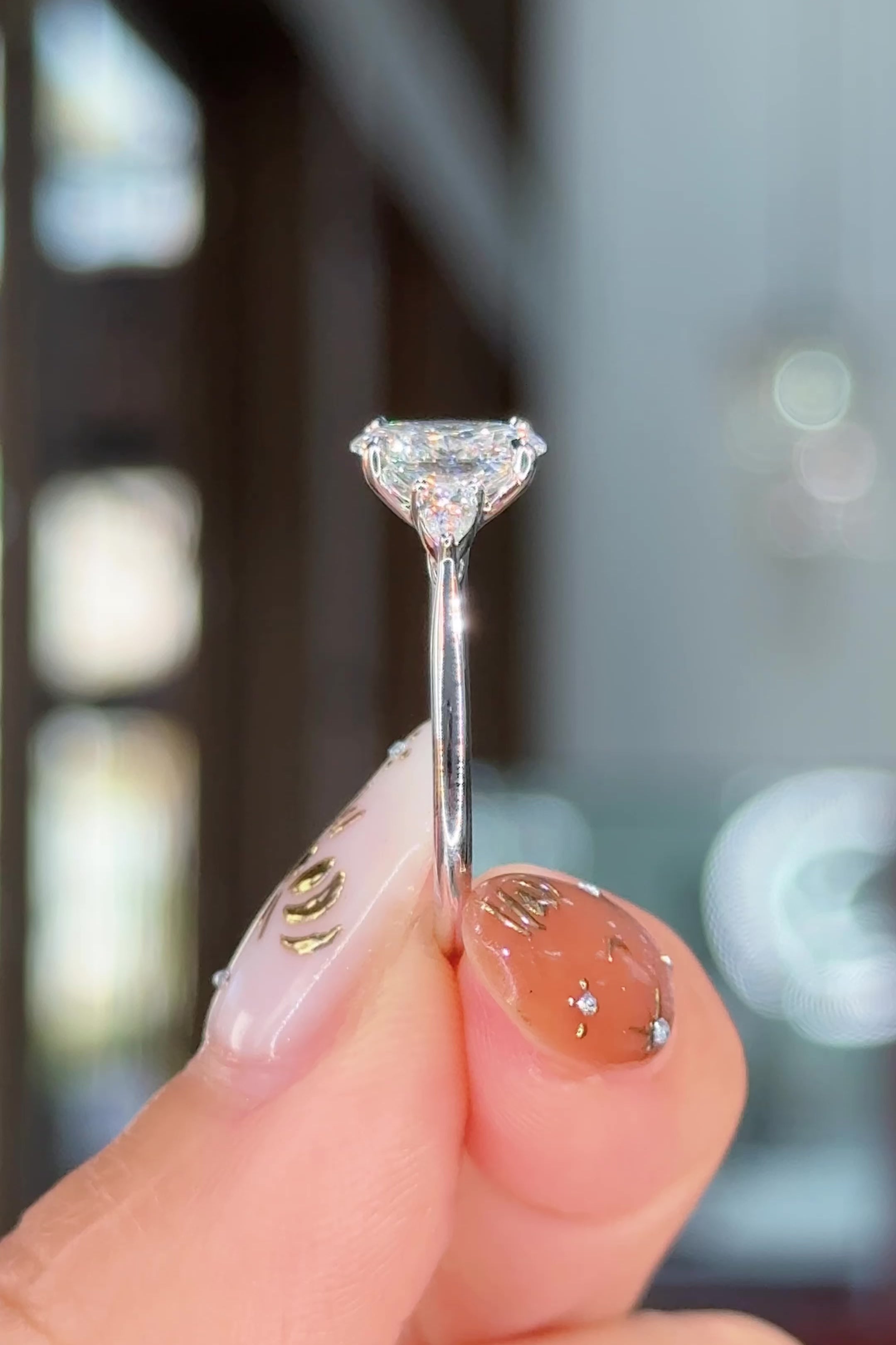 1.02ct D-VS1 Oval Lab Diamond Petite Gracie