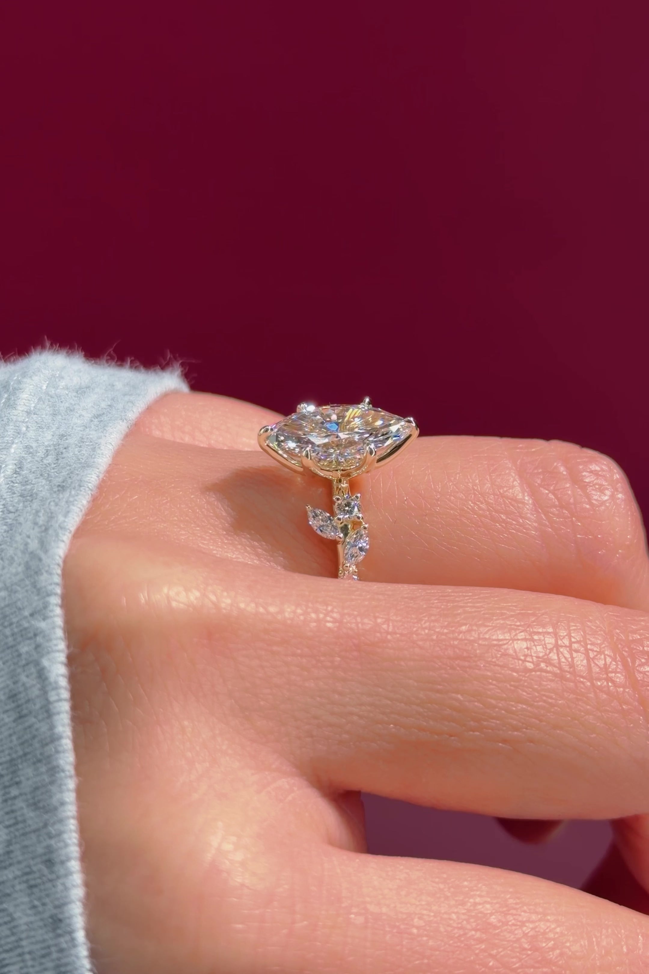 2.04ct E-VS1 Marquise Lab Diamond Sage