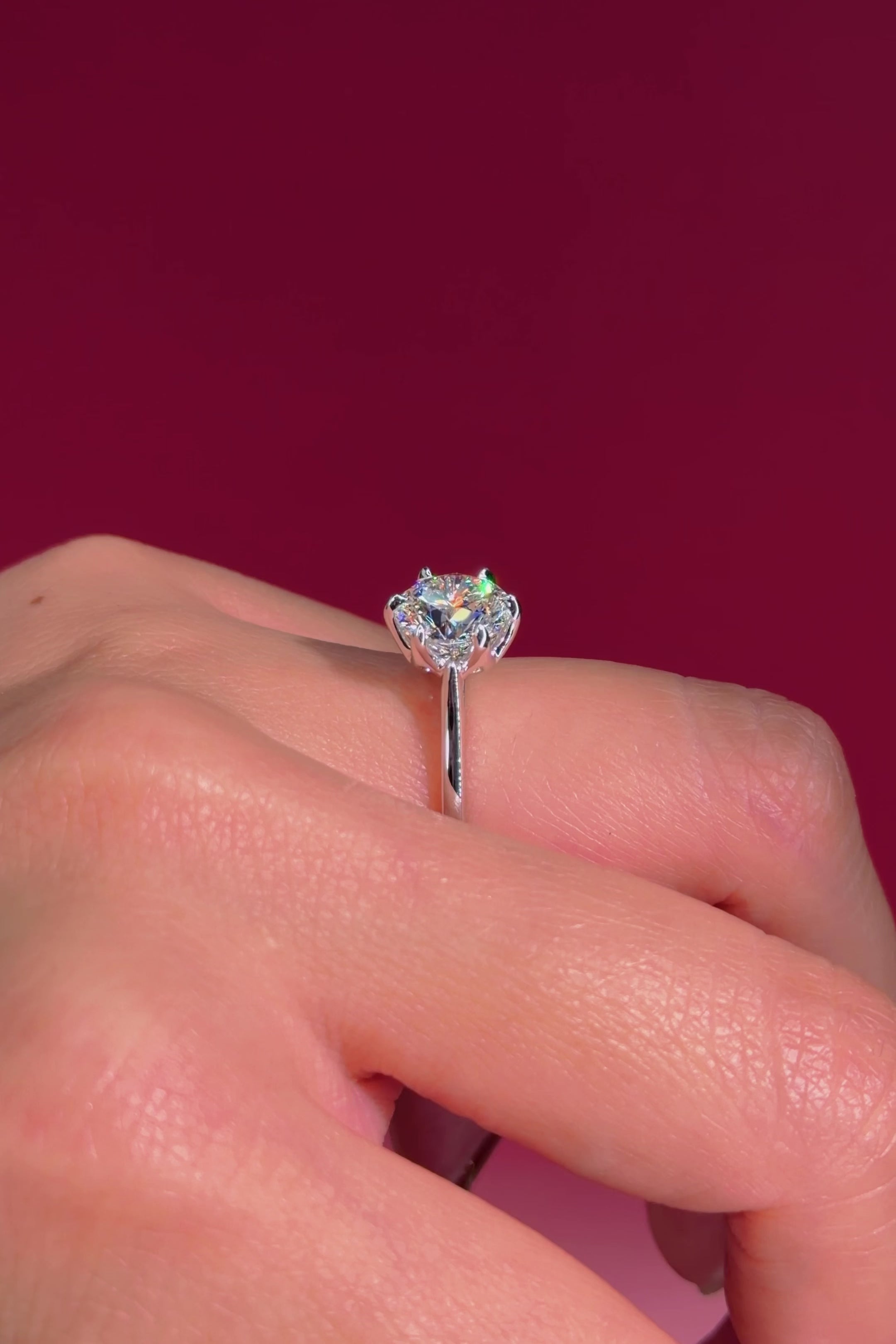 2.00ct D-VS1 Round Lab Diamond Victoria