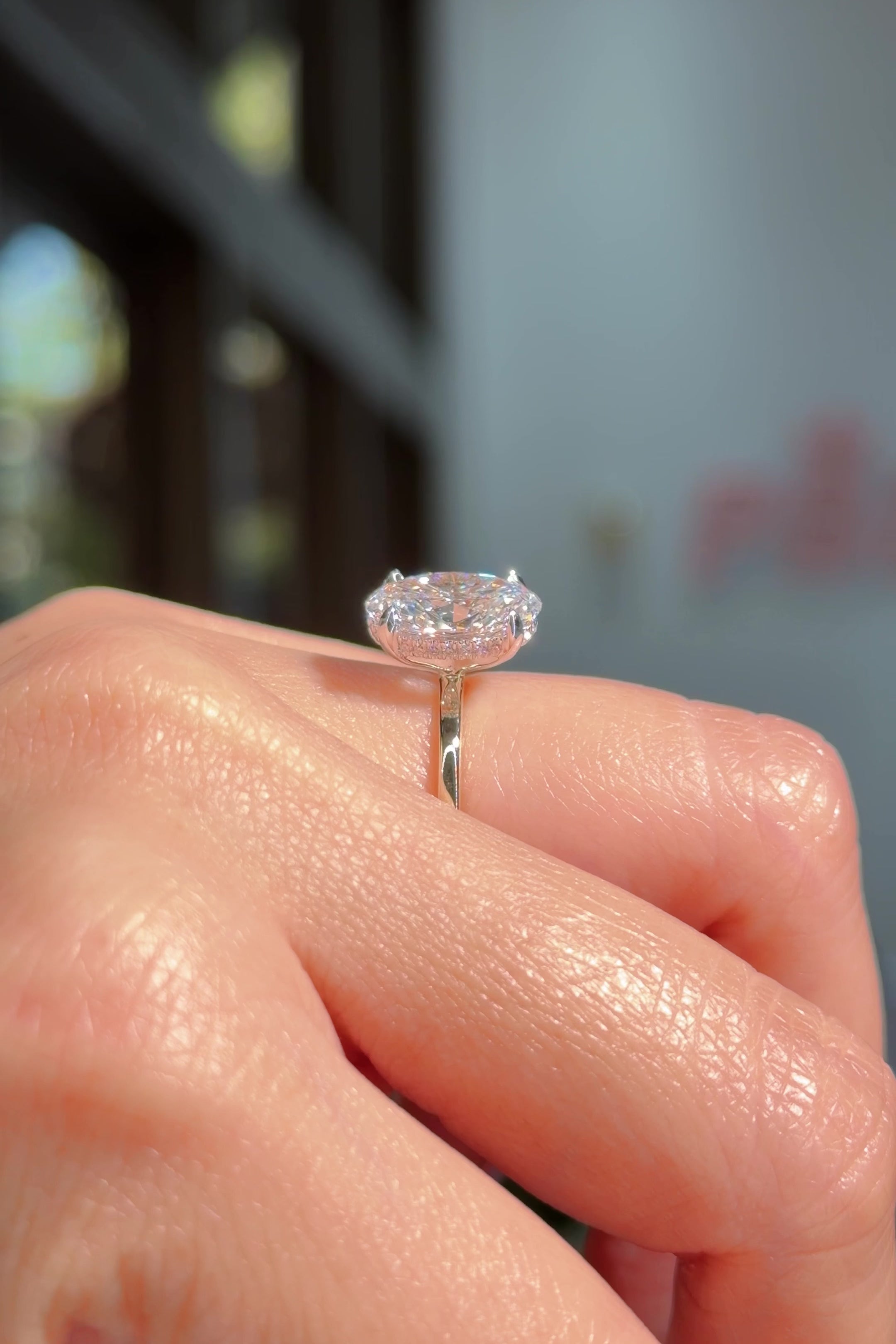 3.02ct E-VS1 Oval Lab Diamond Kayla