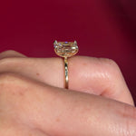 2.54ct F-VS1 Radiant Lab Diamond Leah. Simple and low maintenance, the Leah is a timeless solitaire designed for everyday wear. Crafted in solid 14k yellow gold, this traditional style features our classic belt design four prong head, offering added security while still maintaining one of the lowest maintenance settings we offer ✨