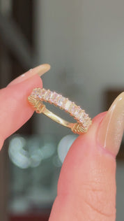 3.0mm Mini Radiant Lab Diamond Ring 75% Eternity