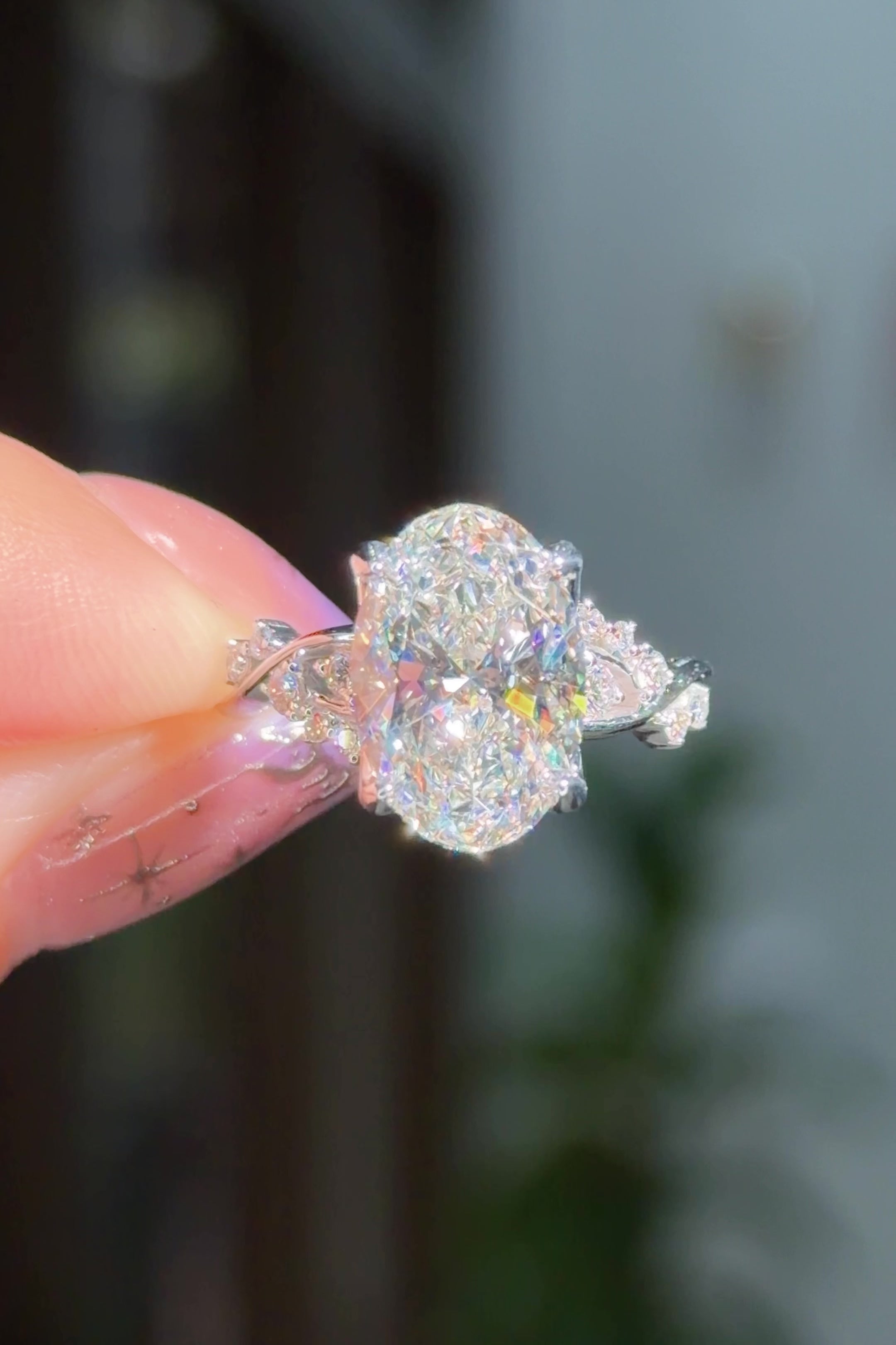 3.70ct F-VS1 Oval Lab Diamond Ariel