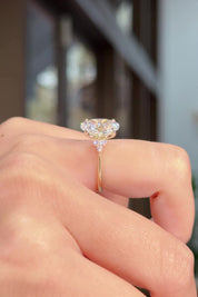 3.01ct E-VS1 Oval Lab Diamond Custom Lindsey