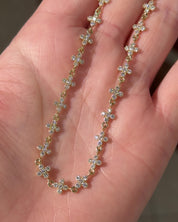 5.8mm Diamond Clover Necklace