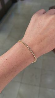 3.18ct North Star Tennis Bracelet Yellow Gold
