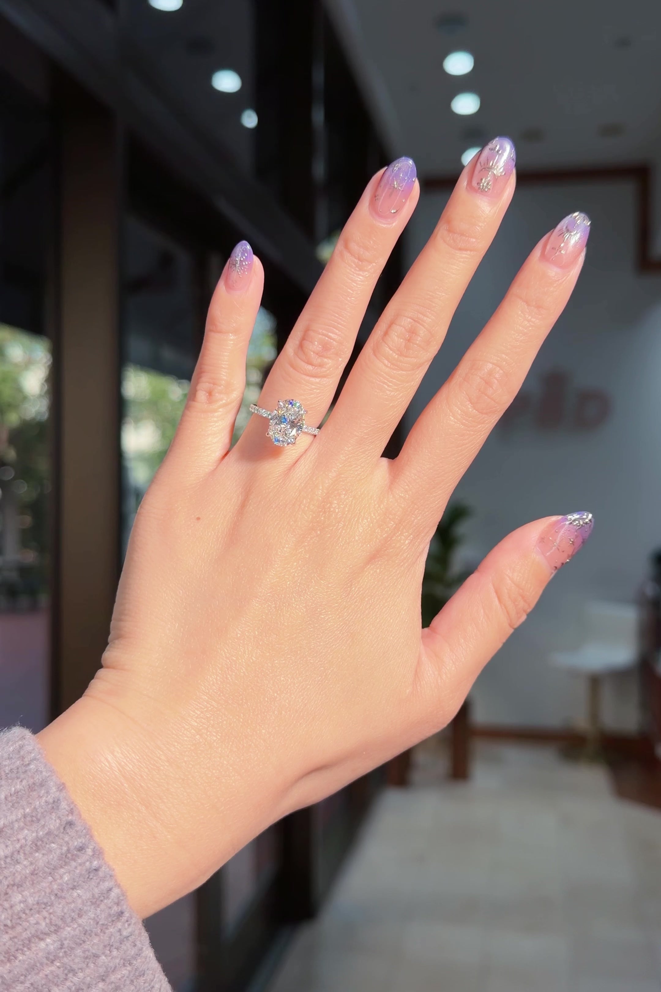 3.50ct F-VS1 Oval Lab Diamond Samantha