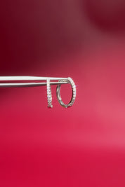 Extra-Fine 13mm Pavé Hoops White Gold