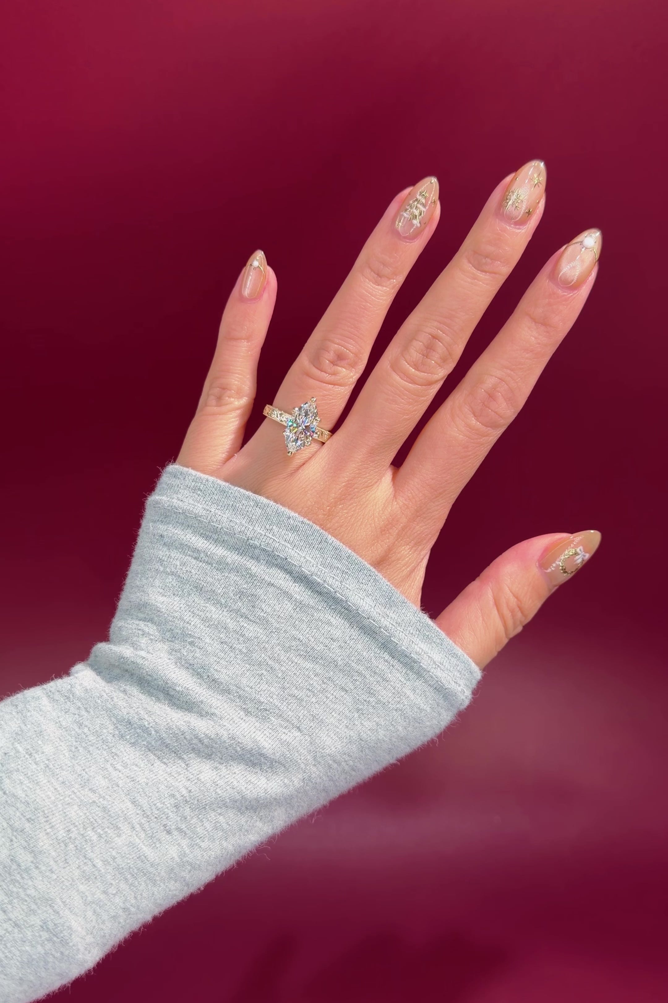 3.01ct D-VS1 Marquise Lab Diamond Kai