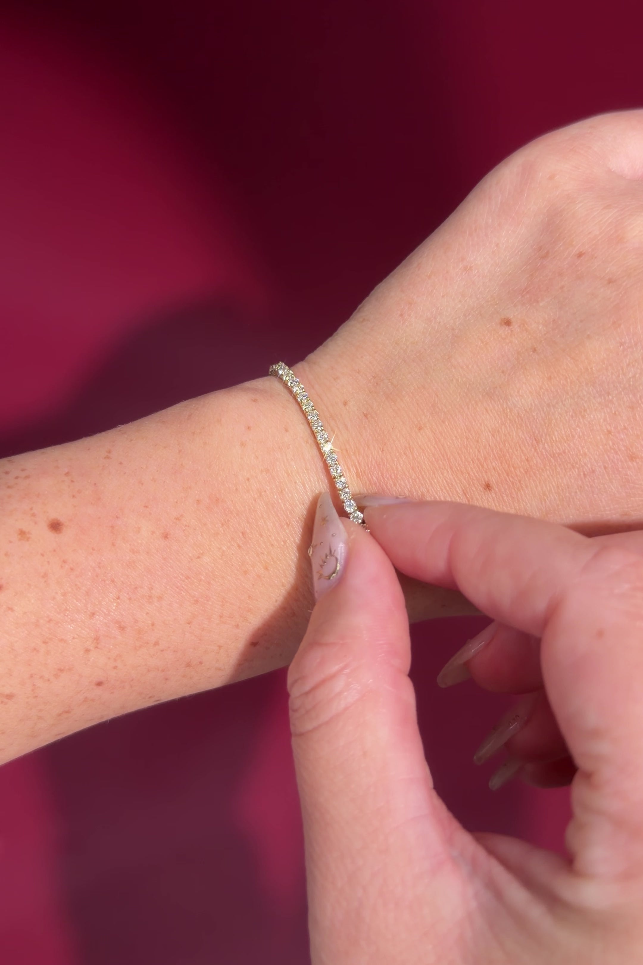 3ct Tennis Bracelet Yellow Gold