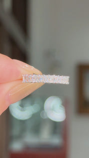3.0mm Mini Radiant Lab Diamond Ring 50% Eternity