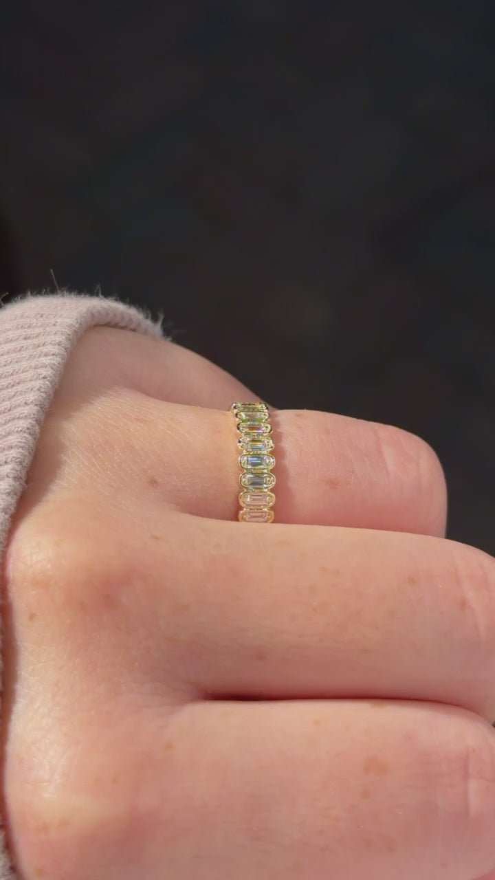 Mini Baguette Bezel Diamond Ring