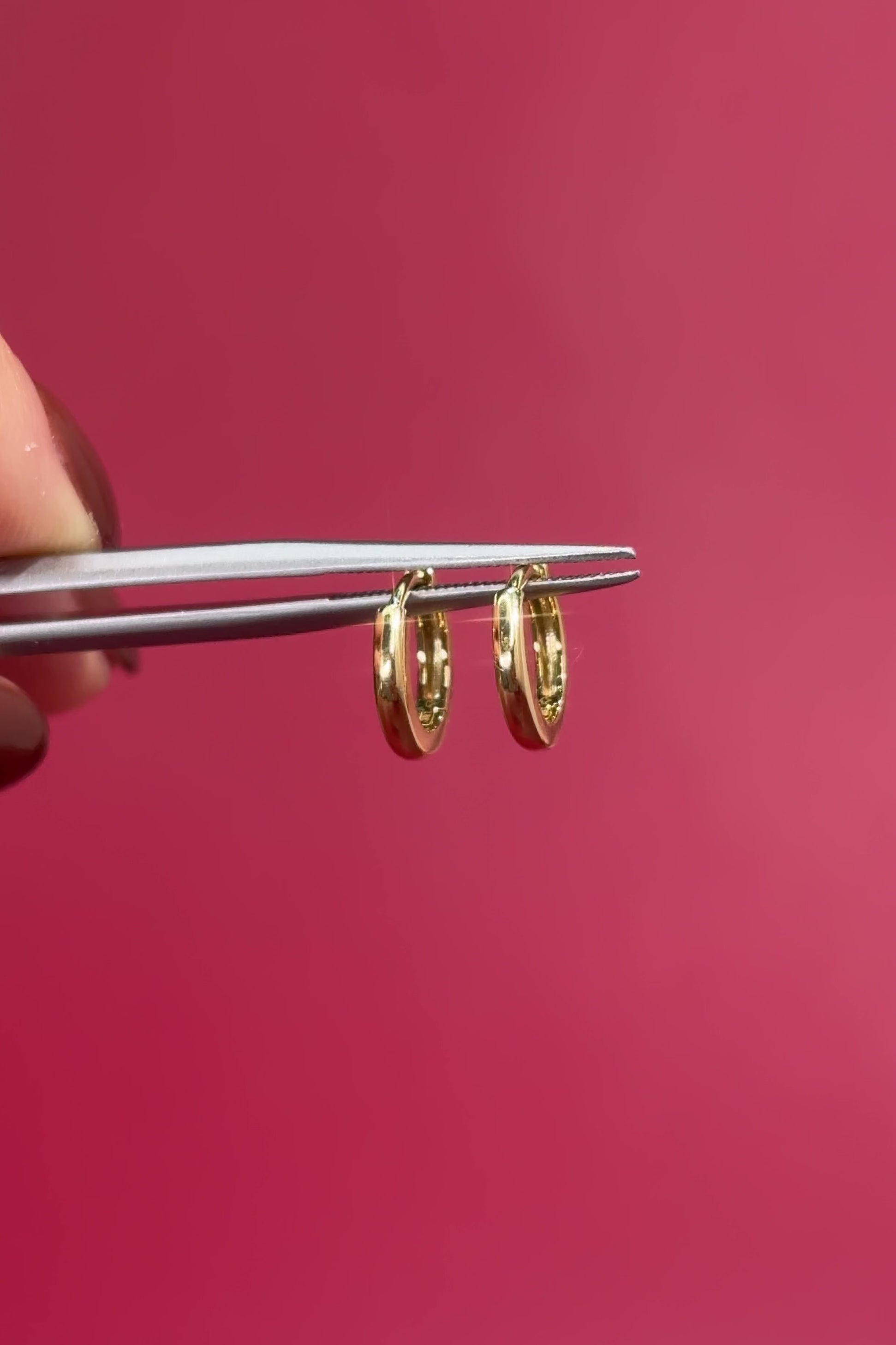 10x1.8mm Core High Polish Hoop 18k Yellow