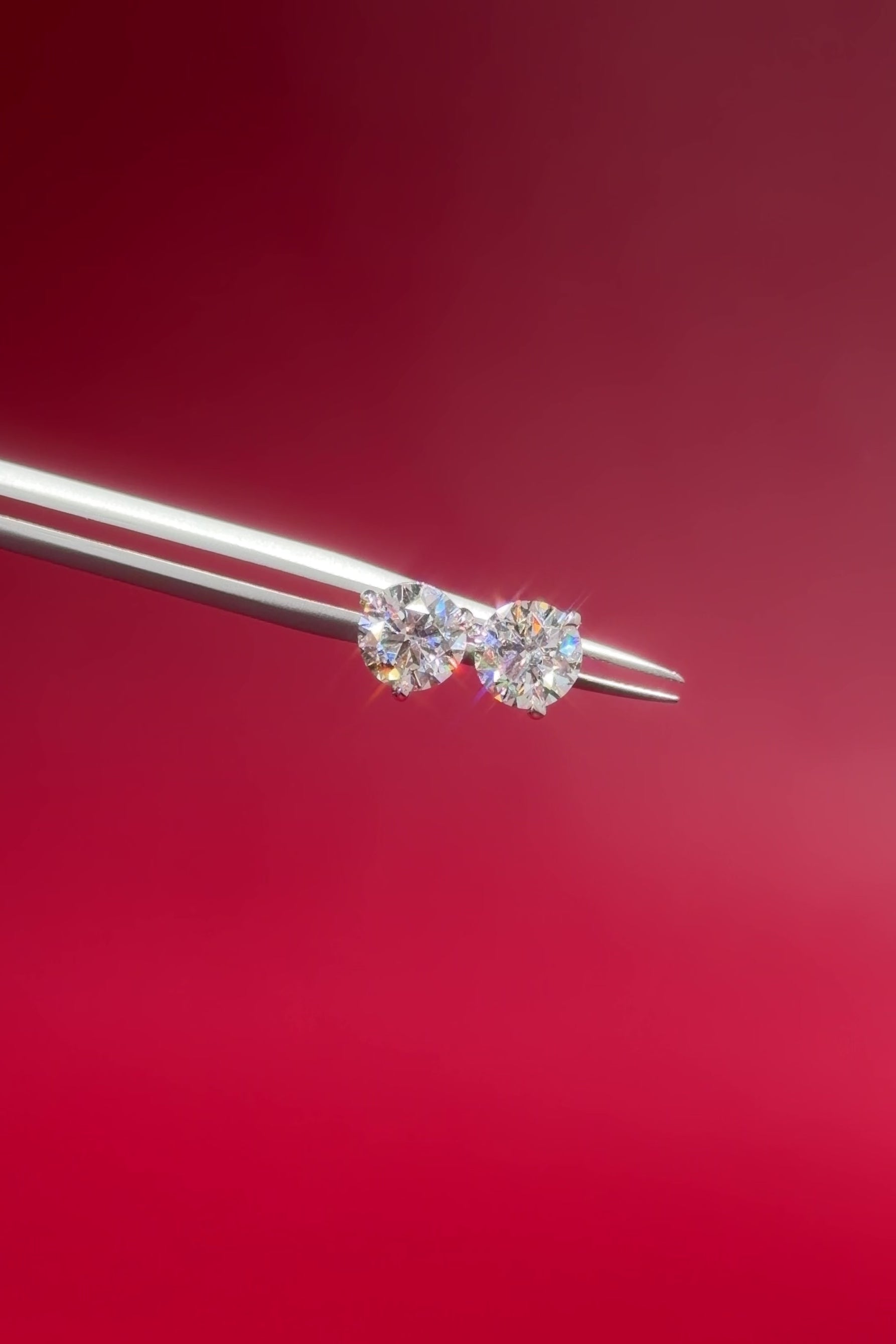 1.42ct D-VVS1 Core Round Lab Diamond Martini Studs