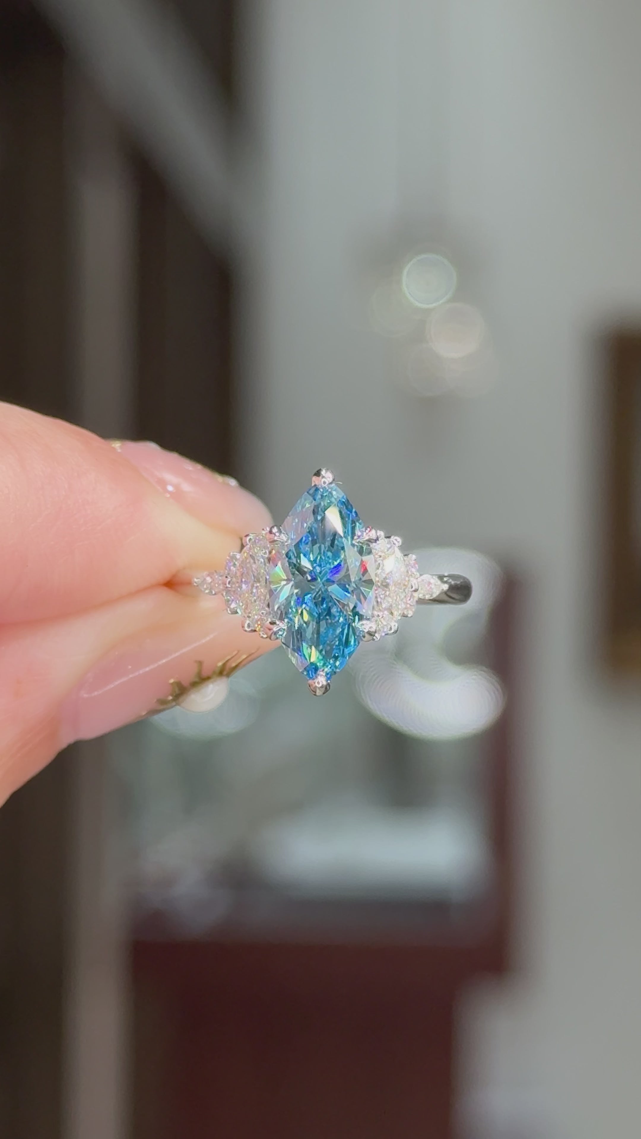 Fancy Vivid Blue Diamond Marissa