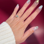 princess cut lab diamond pave engagement ring yellow gold with hidden halo on hand