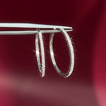 Extra-Fine 25mm Pavé Hoops White Gold huntington beach jewelry store princess bride diamonds