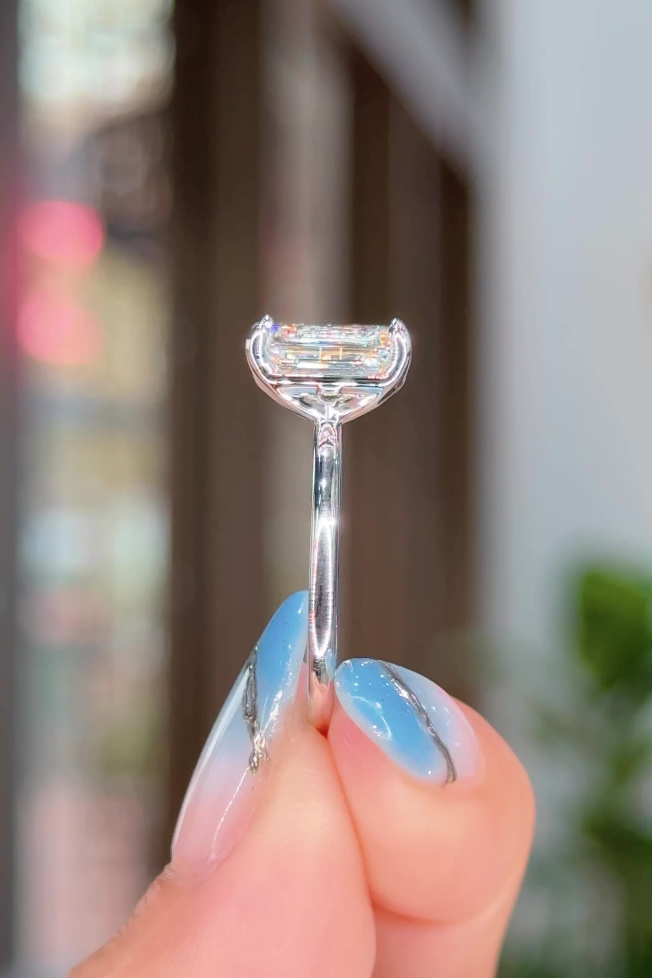 2.64ct D-VS1 Emerald Lab Diamond Leah