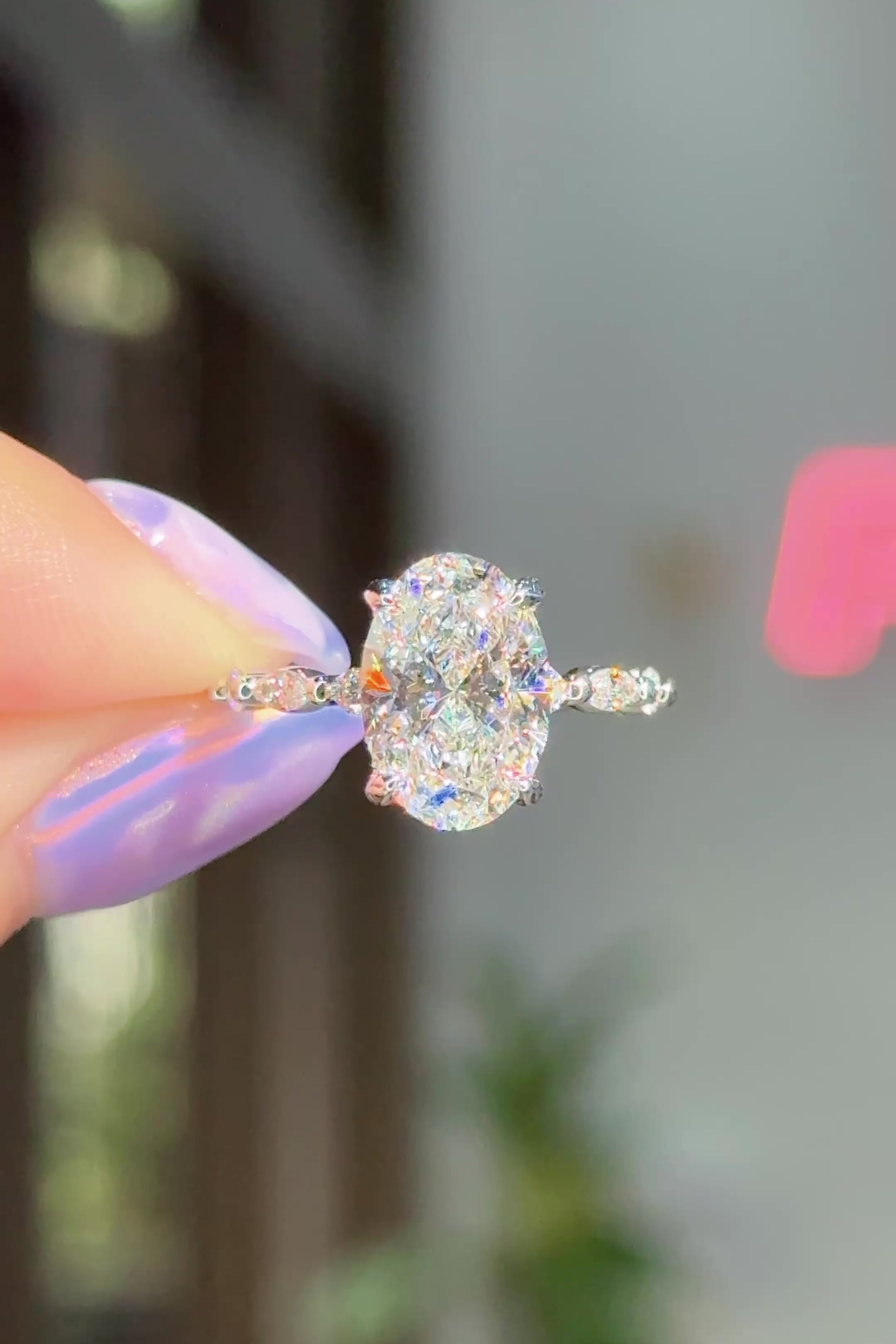 3.06ct E-VS1 Oval Lab Diamond Rei