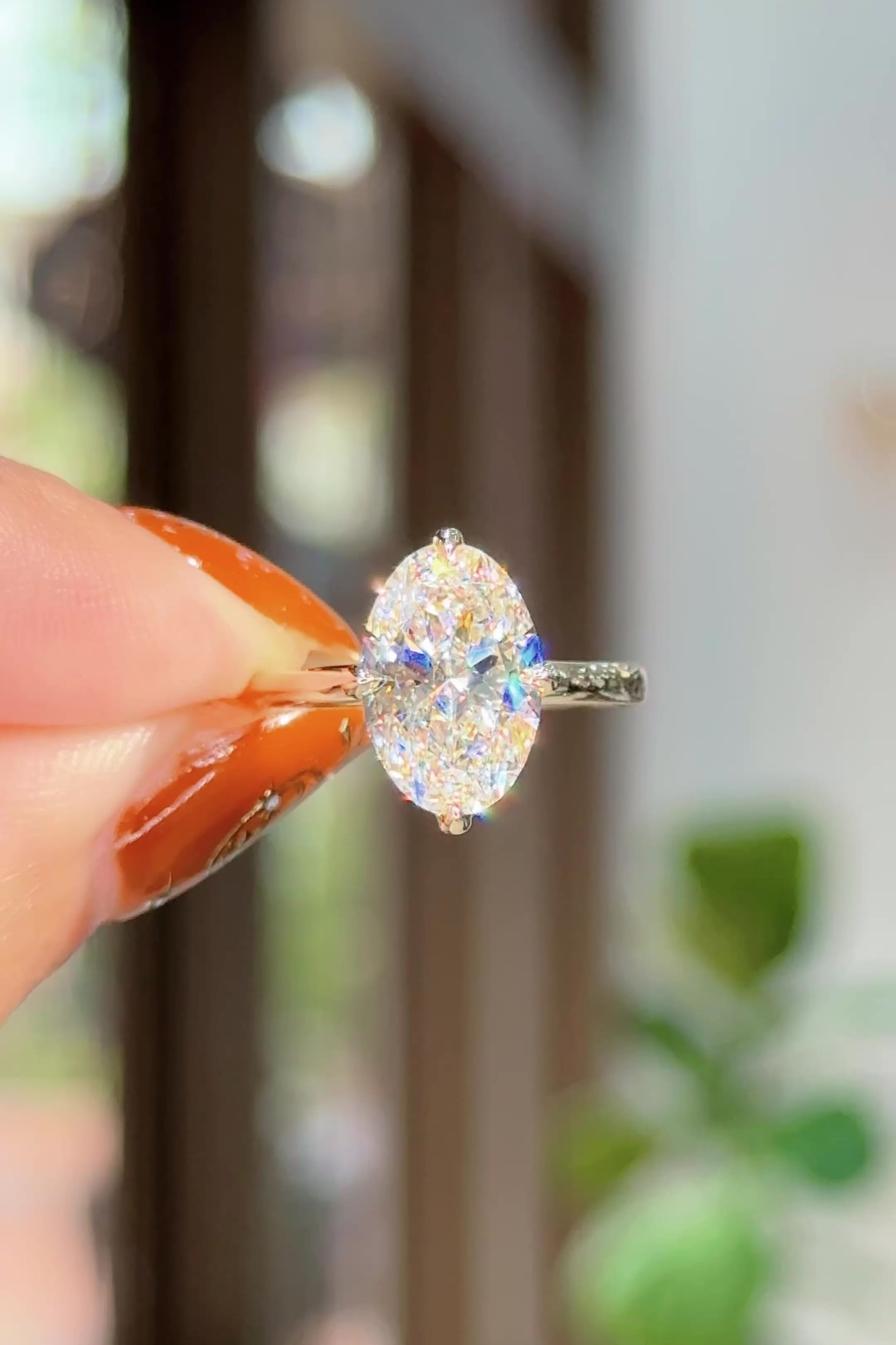 3.02ct D-VVS2 Oval Lab Diamond Compass Kayla