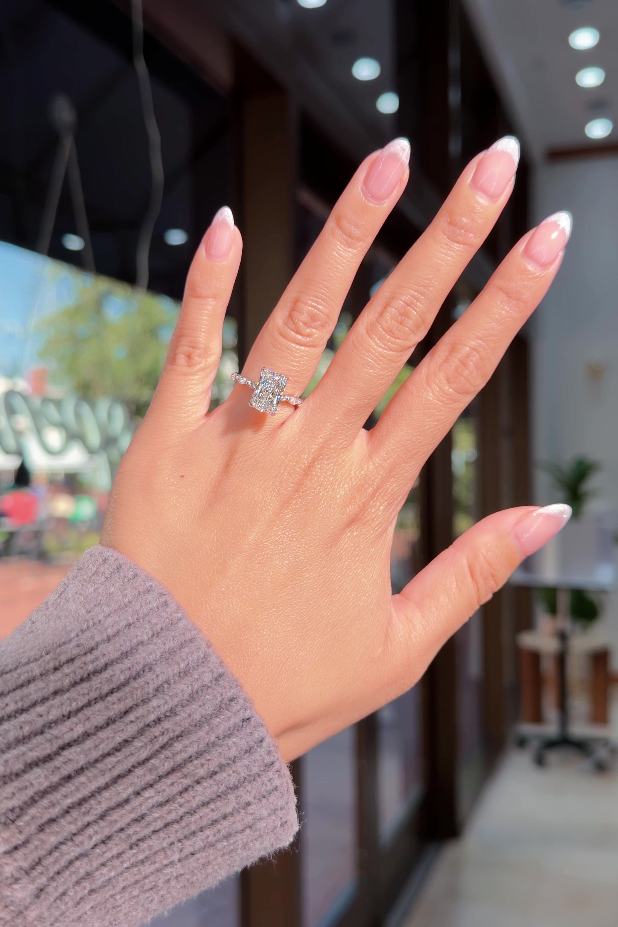 3.05ct D-VS1 Radiant Lab Diamond Rei