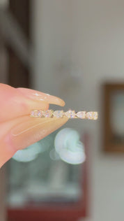 3.0mm Mini Oval Lab Diamond Ring 50% Eternity