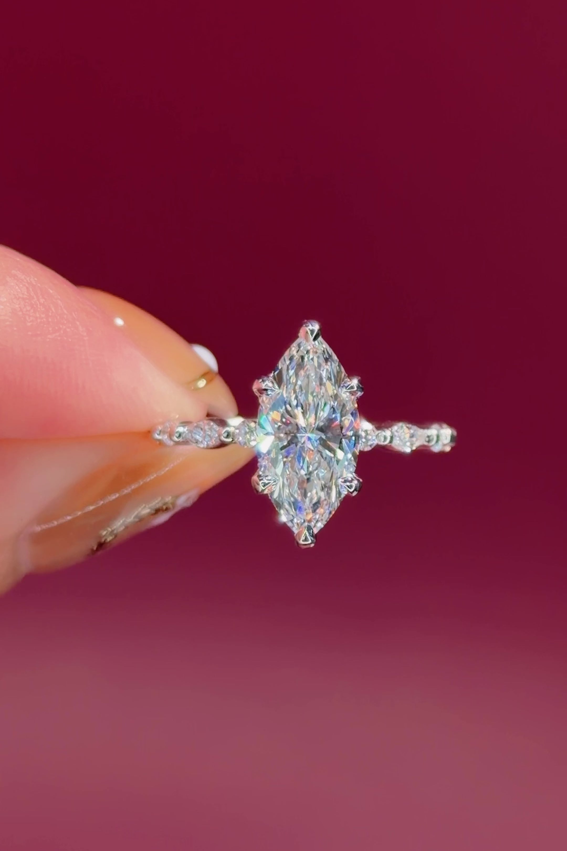 2.03ct D-VS1 Marquise Lab Diamond Rei