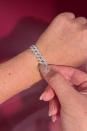 Diamond Cuban Bracelet White Gold