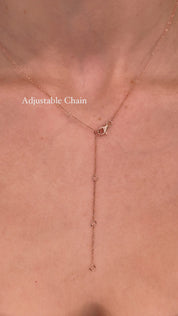 Mini Pavé Heart Necklace Rose Gold