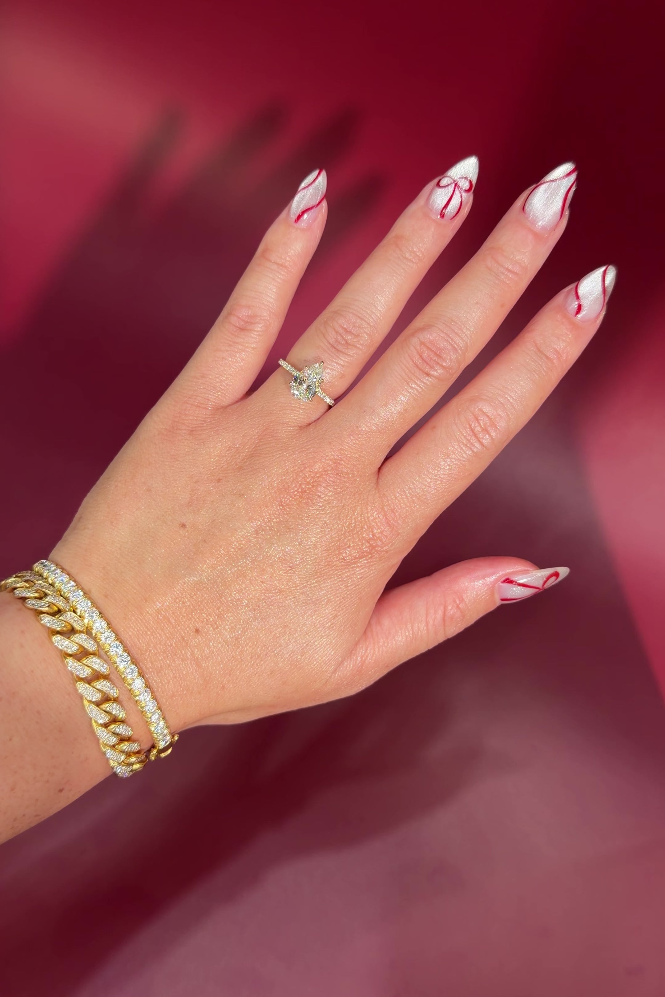 Pave Pear Lab Diamond engagement Ring ready to Ship in Huntington Beach high quality premium