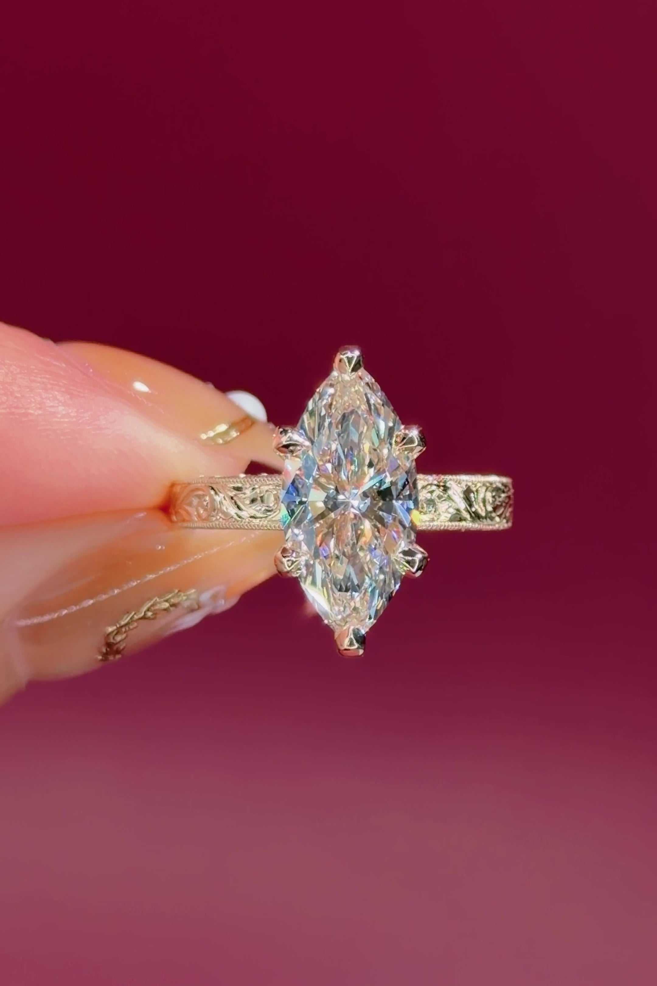 3.01ct D-VS1 Marquise Lab Diamond Kai