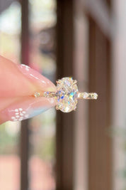 2.01ct D-VS1 Oval Lab Diamond Daisy