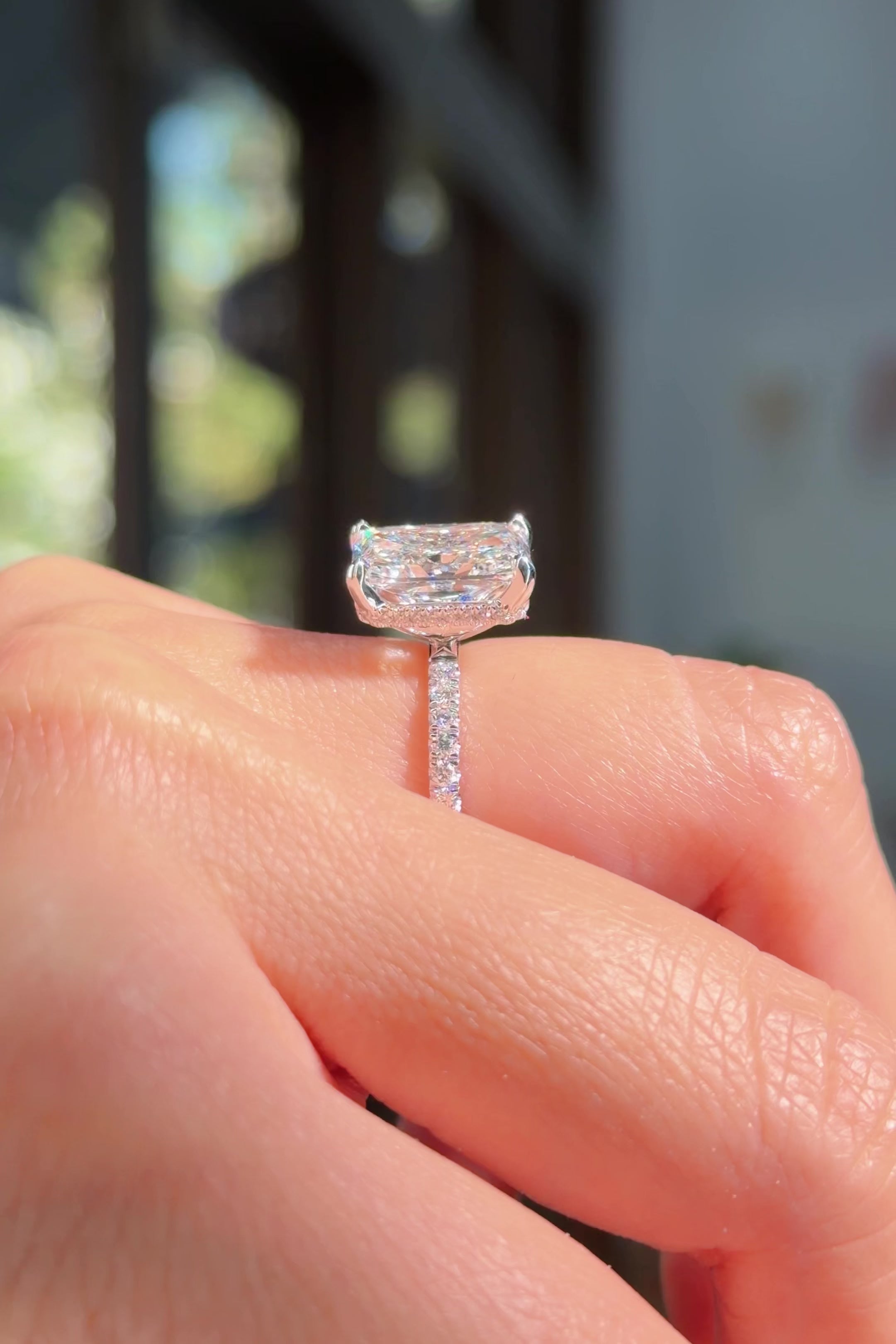 4.08ct D-VS1 Radiant Lab Diamond Stephanie