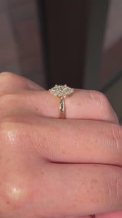 1.52ct F-VVS2 Marquise Lab Diamond Taper Leah