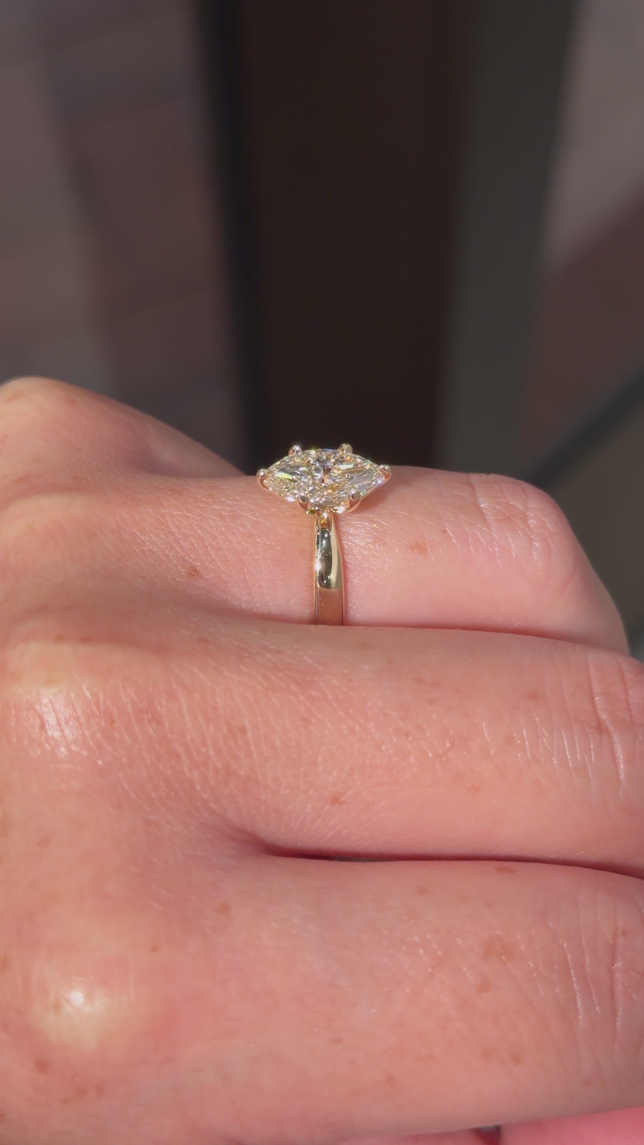1.52ct F-VVS2 Marquise Lab Diamond Taper Leah
