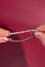 North Star Tennis Bracelet Yellow Gold