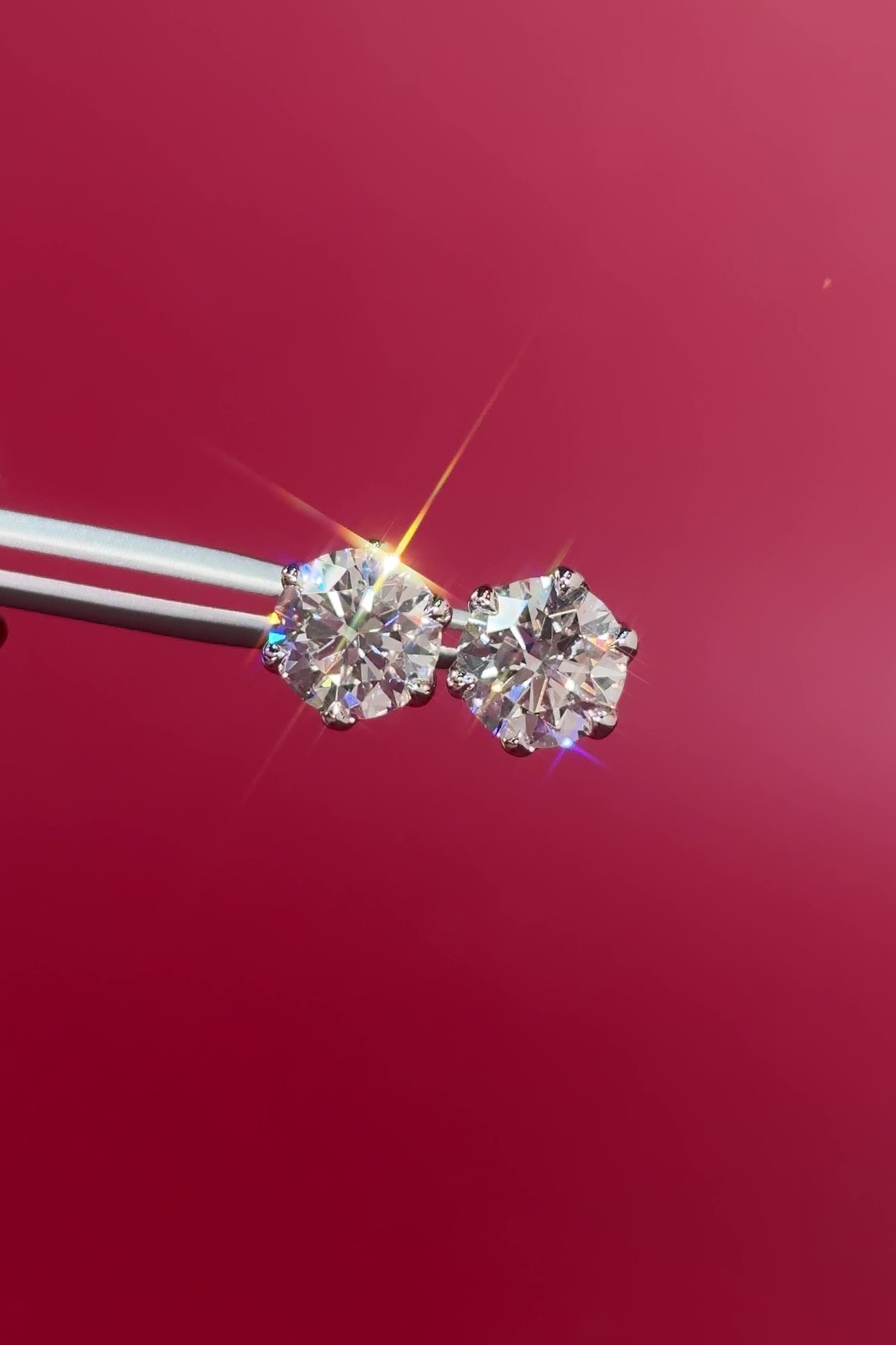 4.08ct D-VS1 Caraline Round Lab Diamond Studs