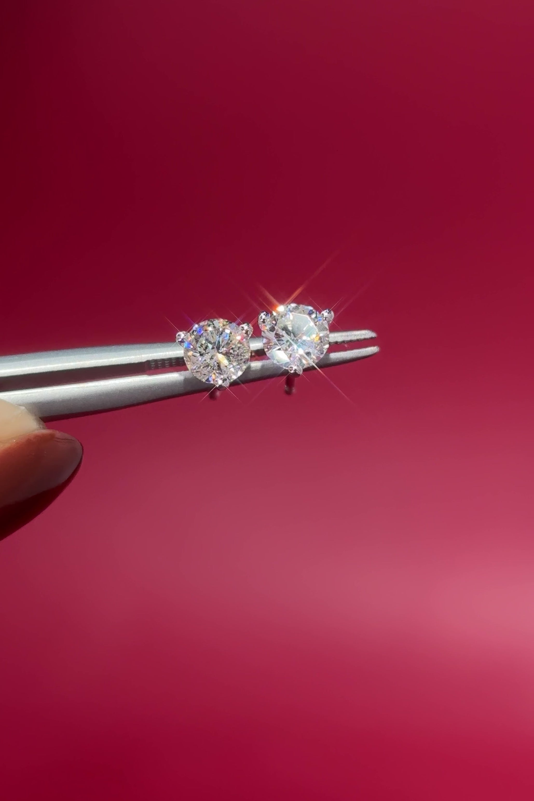 0.80ct H-SI2 Core Natural Round Diamond Studs