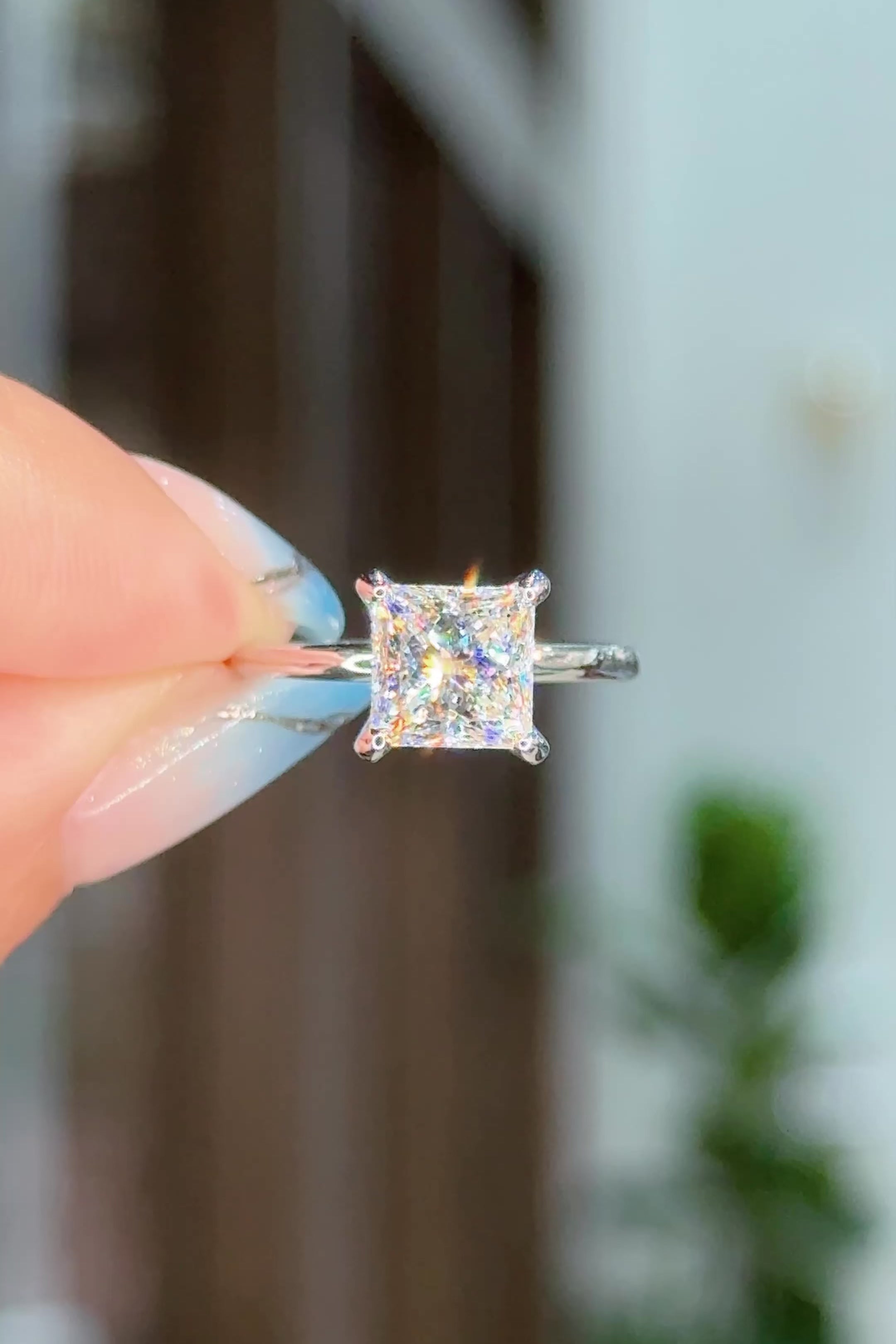 2.04ct D-VS1 Princess Lab Diamond Kayla