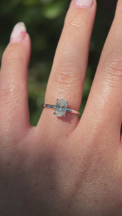 1.00ct D-VS1 Oval Lab Diamond Kayla