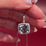 Aquamarine Diamond Halo Necklace Princess Bride Diamonds Huntington Beach Jewelry Store Filigree Basket