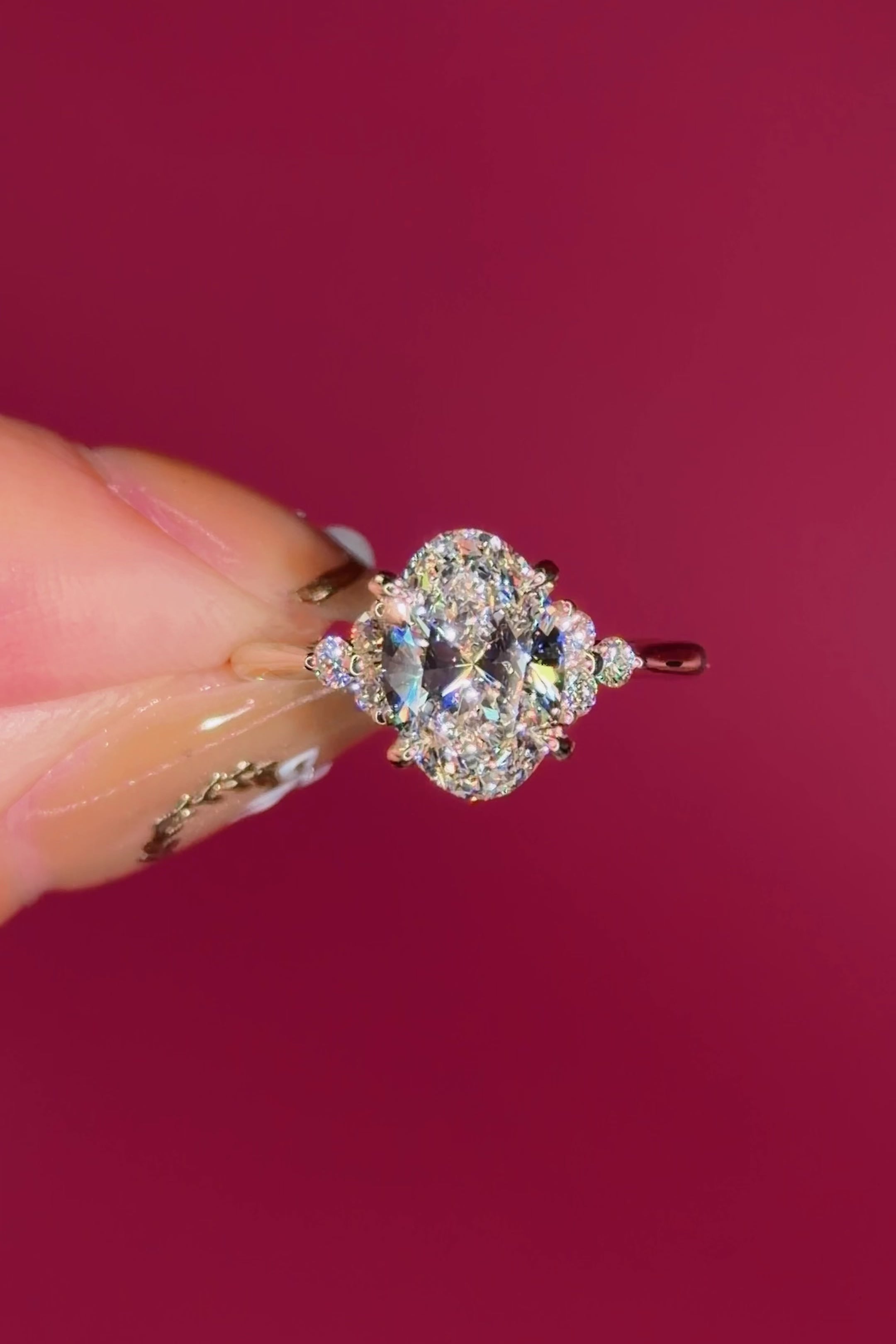 2.01ct F-VS1 Oval Lab Diamond Lindsey