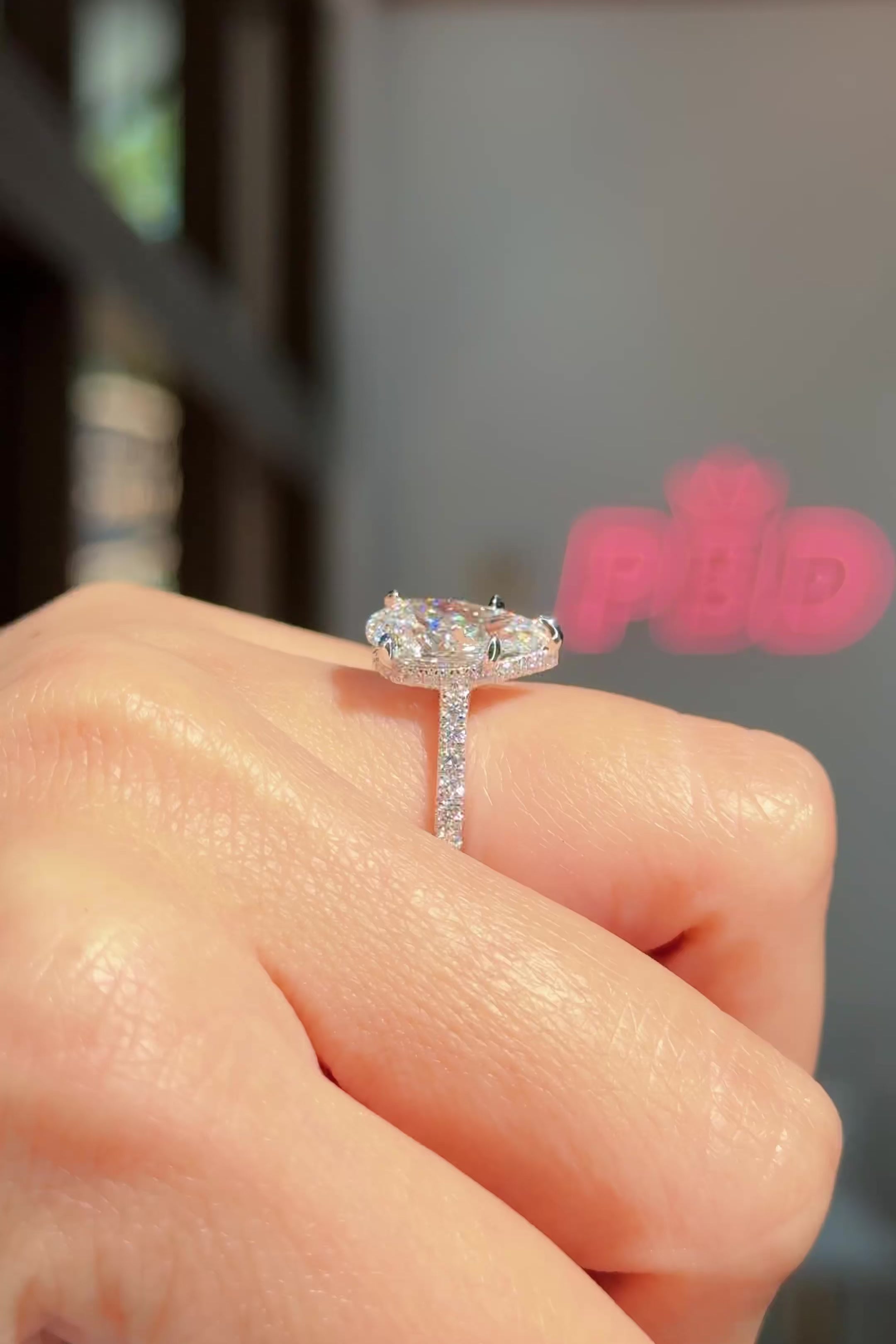 3.05ct E-VS1 Pear Lab Diamond Stella