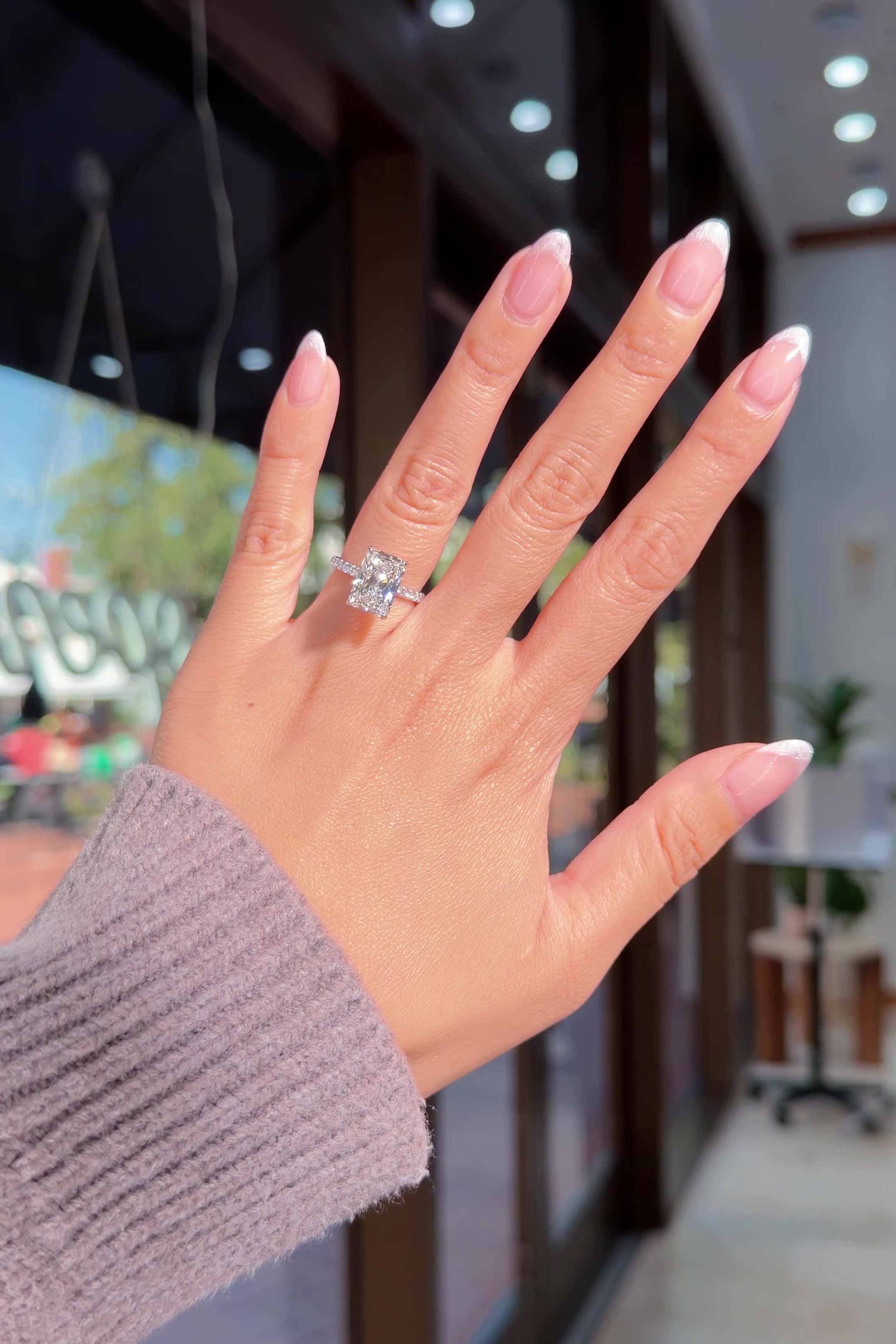 4.08ct D-VS1 Radiant Lab Diamond Stephanie